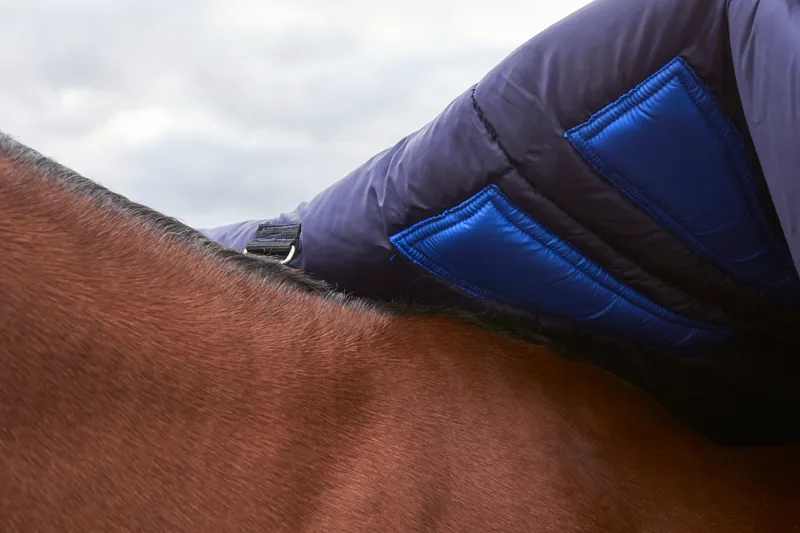 Weatherbeeta ComFiTech Plus Dynamic Turnout Rug Detach-A-Neck 100g Navy/Forest Green-4