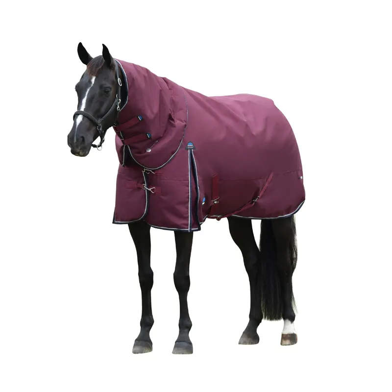 Weatherbeeta ComFiTech Essential Turnout Rug Detach-A-Neck 220g Burgundy/Navy