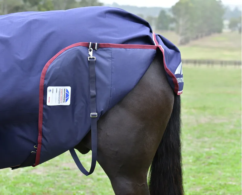 Weatherbeeta ComFiTech Essential Turnout Rug Detach-A-Neck 50g Navy/Burgundy-4
