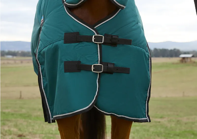Weatherbeeta ComFiTech Classic Turnout Rug Combo Neck 220g Forest Green/Black-3