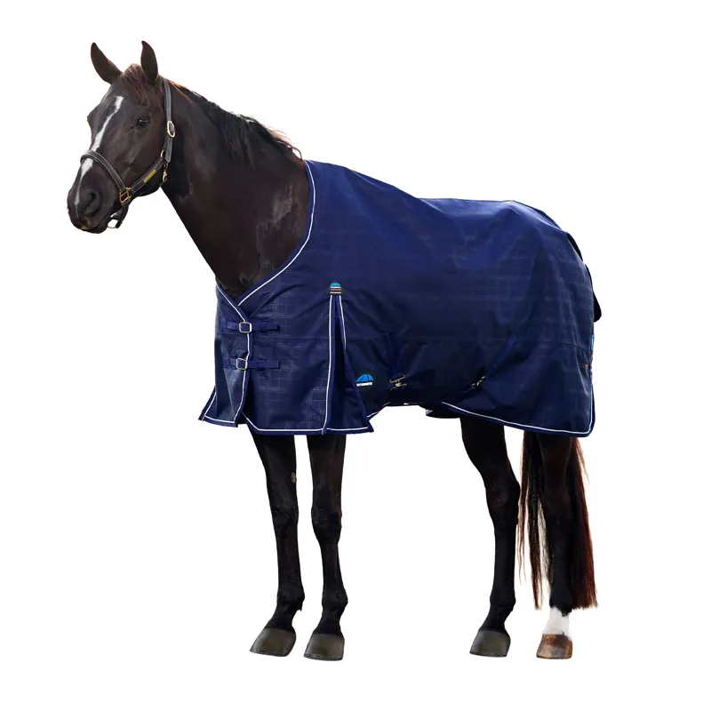 Weatherbeeta ComFiTech Prelim Turnout Rug Standard Neck 220g Navy Embossed Plaid