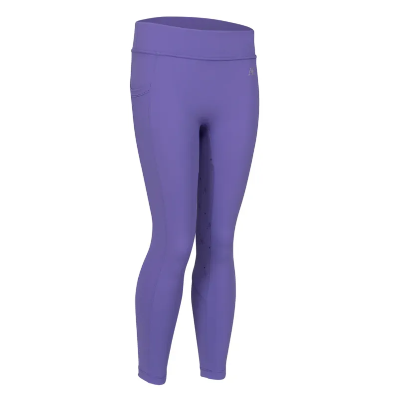 Aubrion Young Rider Equestrian Riding Tights Heather
