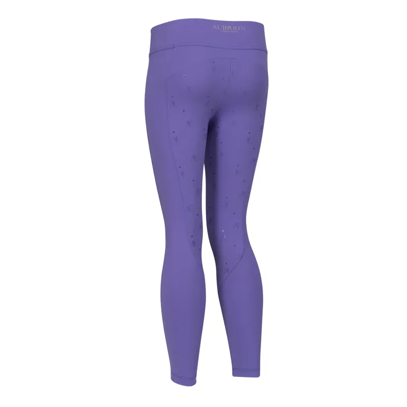 Aubrion Young Rider Equestrian Riding Tights Heather-1