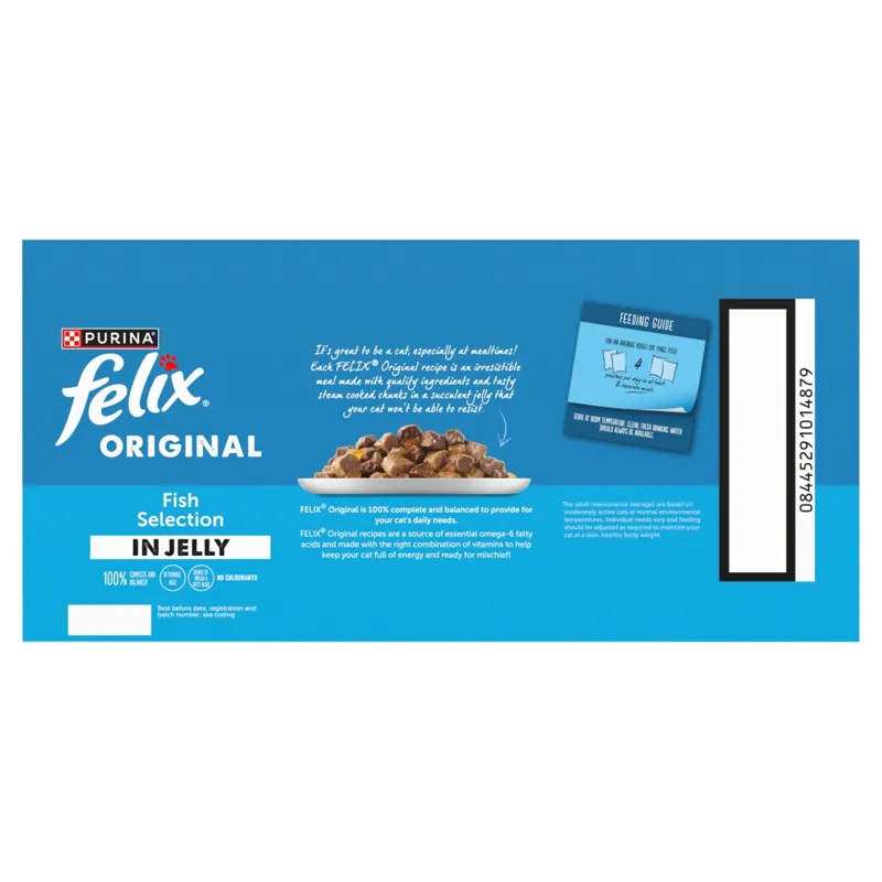 FELIX Original Fish Selection in Jelly Wet Cat Food 40x85g-1