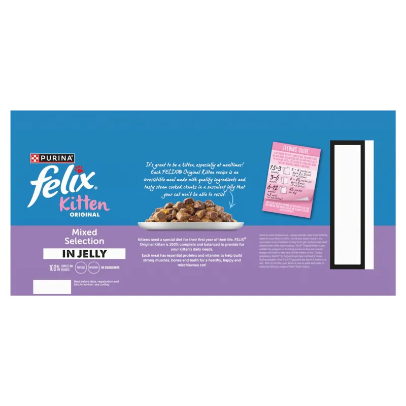 Felix Original Kitten Mixed Selection in Jelly Wet Cat Food 40x85g-1