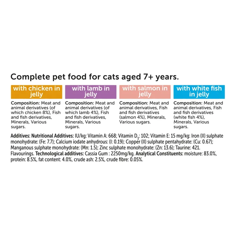 Felix Original Senior 7+ Mixed Selection in Jelly Wet Cat Food 40x85g-2