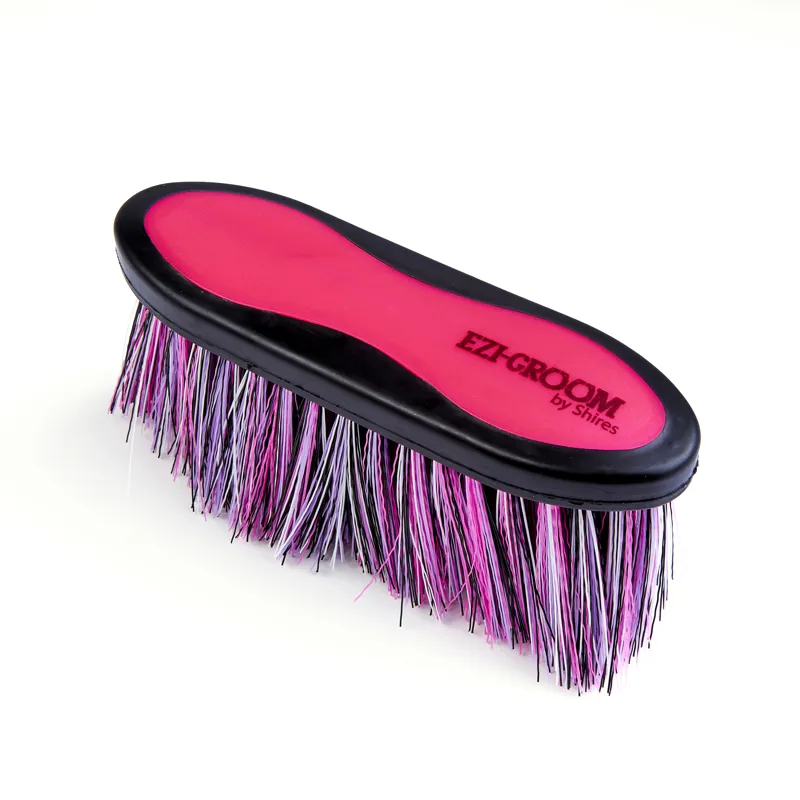 Ezi-Groom Grip Long Bristle Dandy Brush Pink