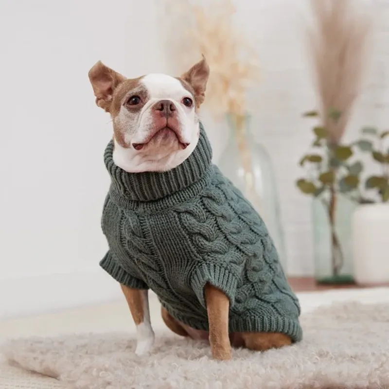 GF Pet Chalet Sweater Sage-3