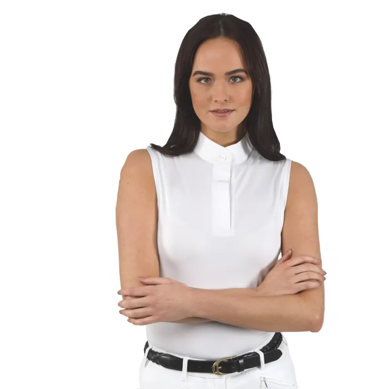 Aubrion Ladies Sleeveless Stock Shirt White