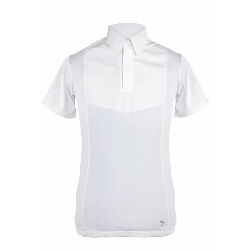 Aubrion Mens Short Sleeve Tie Shirt White