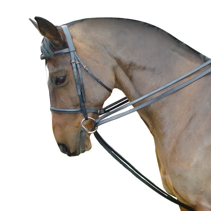 Kincade Leather Draw Reins Black