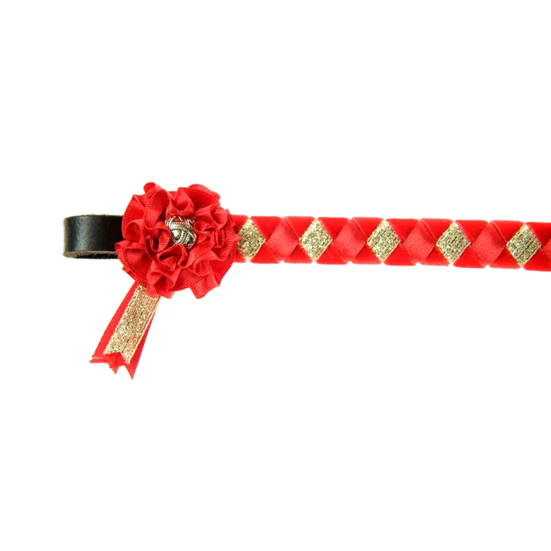 Show Quest Skipton Browband Red/Red/Gold