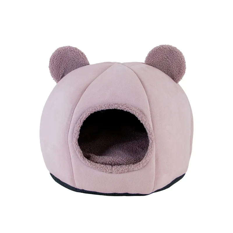 Ancol Teddy Bear Ear Cave Bed Rose