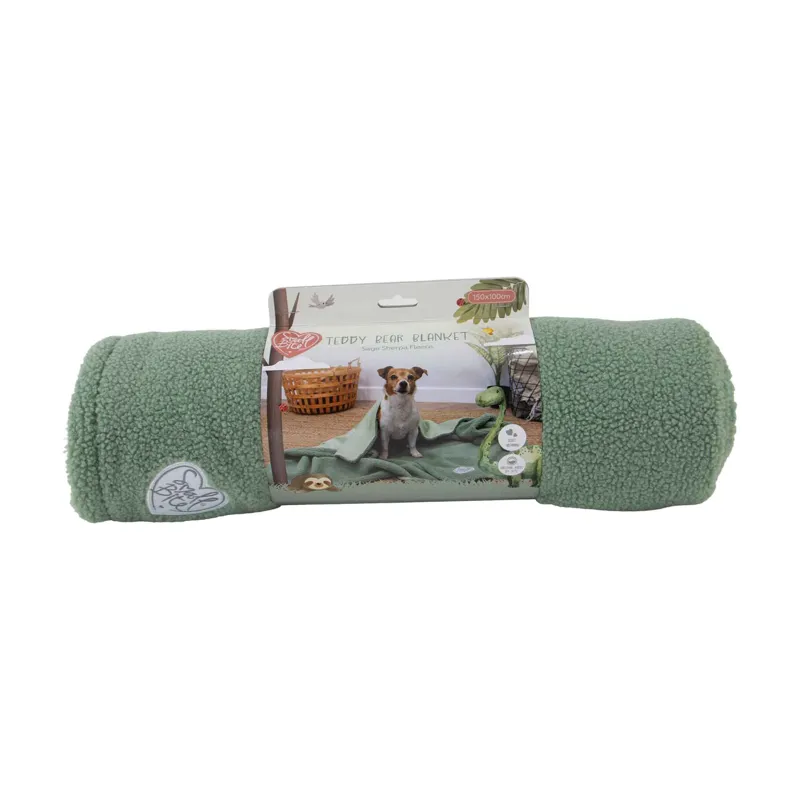 Ancol Small Bite Teddy Bear Blanket Sage