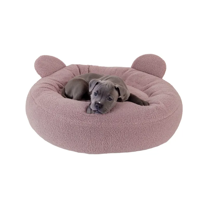 Ancol Small Bite Teddy Bear Donut Beds Rose 70cm