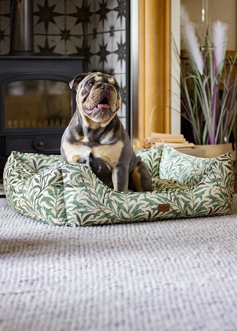 William Morris Willow Bough Print Square Bed-3