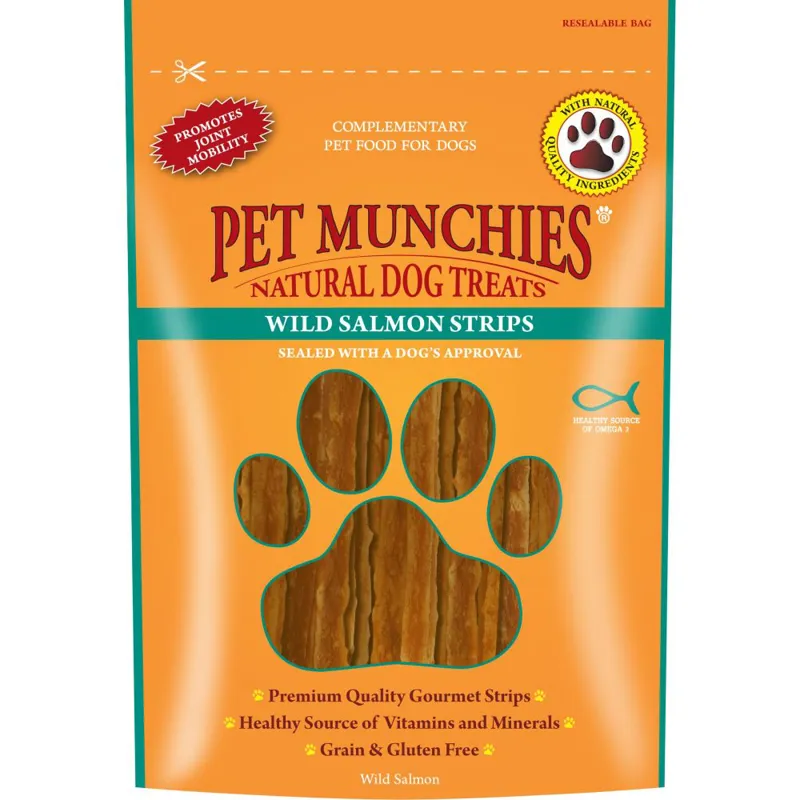 Pet Munchies Salmon Strips 80g
