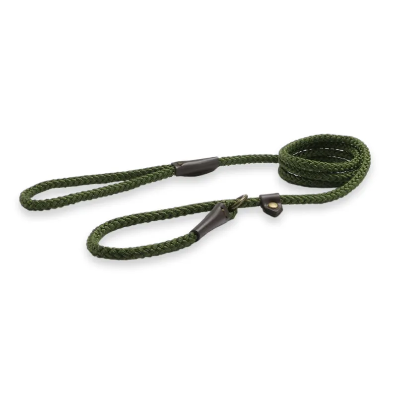 Ancol Rope Slip Lead Green