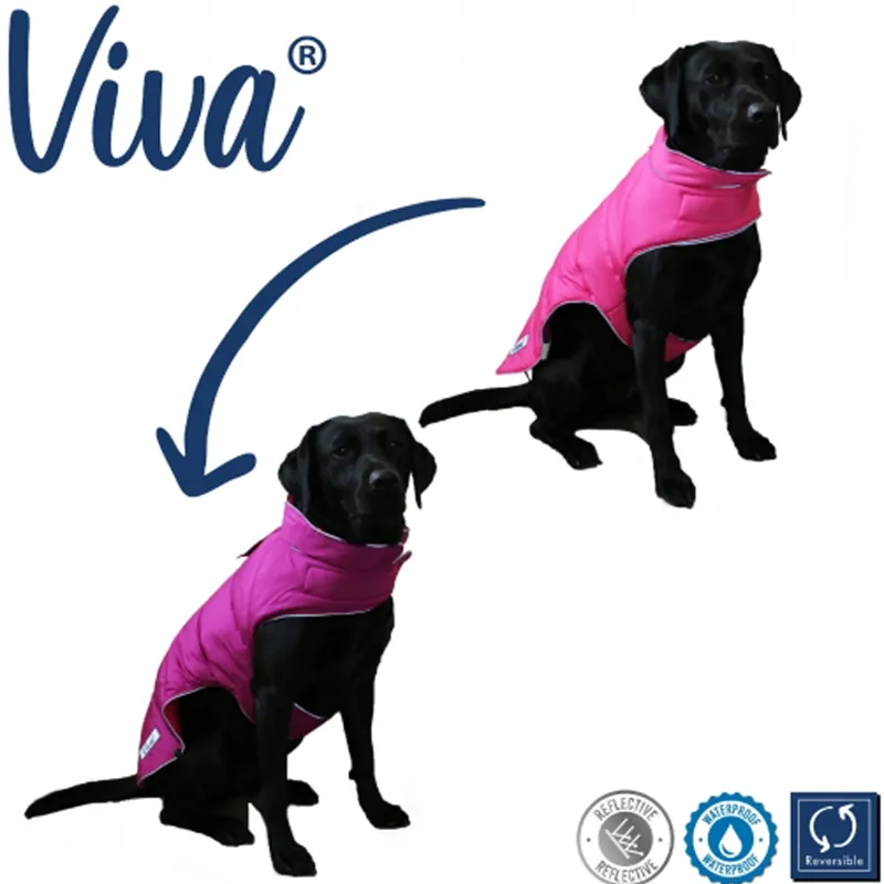 Ancol Viva Reversible Coat Pink/Purple-1