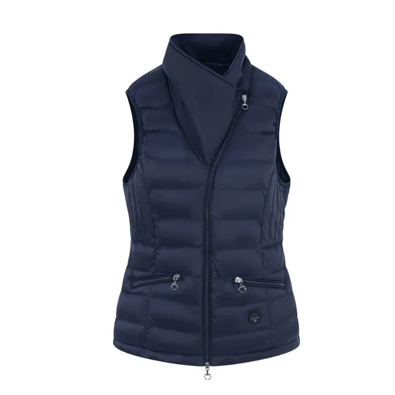 Equetech Ladies Inferno Asymmetrical Heated Gilet Navy