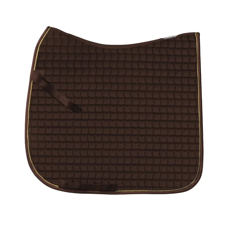 Eskadron Classic Piped Saddlecloth Dressage Chocolate/Gold