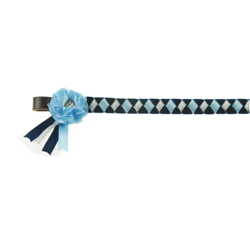 Show Quest Skipton Browband Navy/Pale Blue/Silver