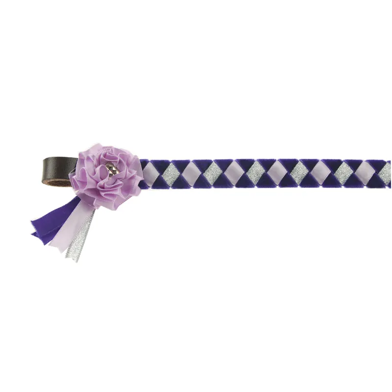 Show Quest Skipton Browband Purple/Lilac/Silver