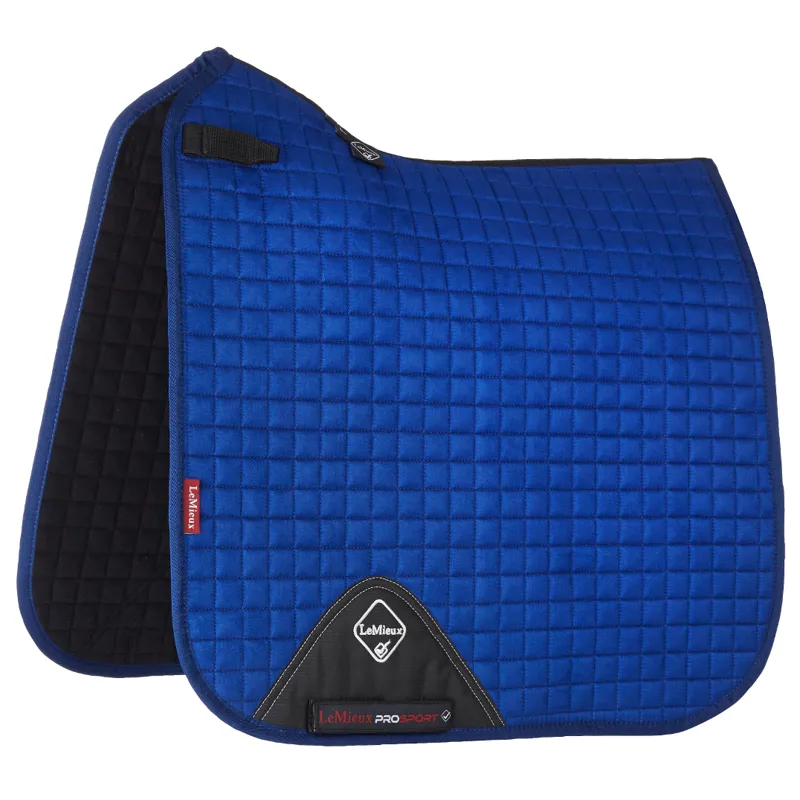 LeMieux Prosport Suede Dressage Saddlecloth Blue Large