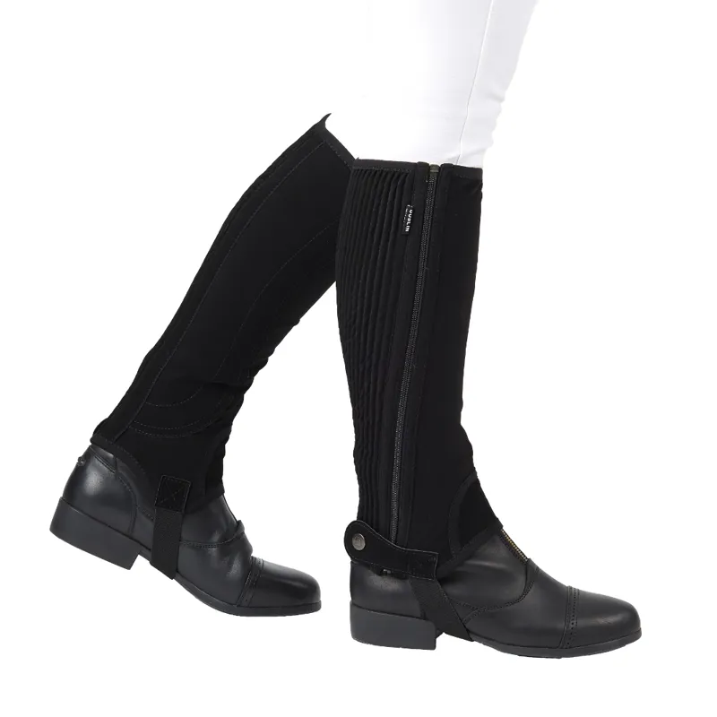 Dublin Adults Easy-Care Half Chaps Black