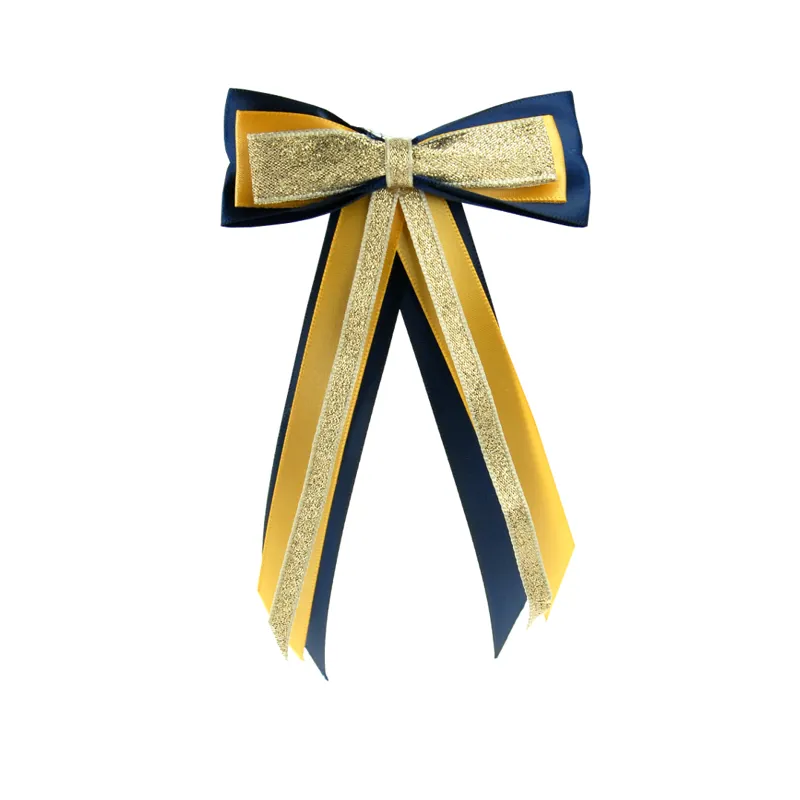 Show Quest Hairbows and Tails Navy/Sunshine/Gold