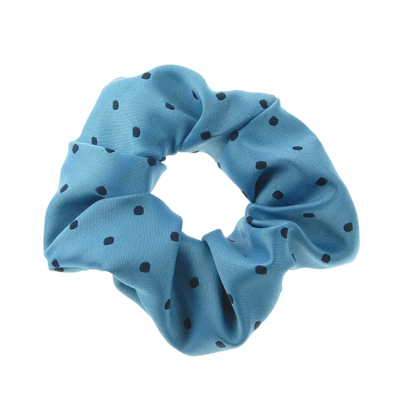 Show Quest Medium Spot Scrunchie Pale Blue/Navy
