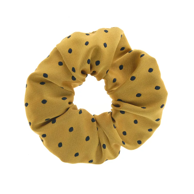 Show Quest Medium Spot Scrunchie Sunshine/Navy