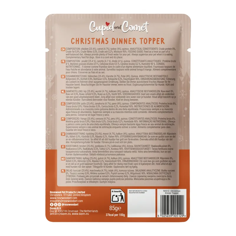 Rosewood Christmas Dinner Topper For Dogs 85g-1