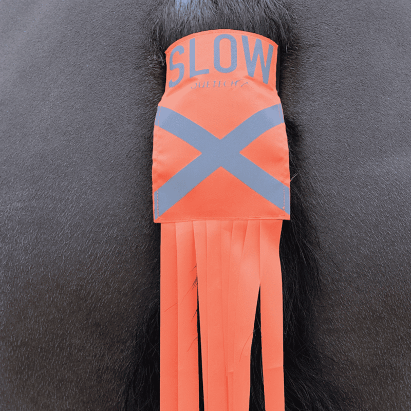 Equetech Hi-Vis Vision Horse Tail Tassels Orange-2