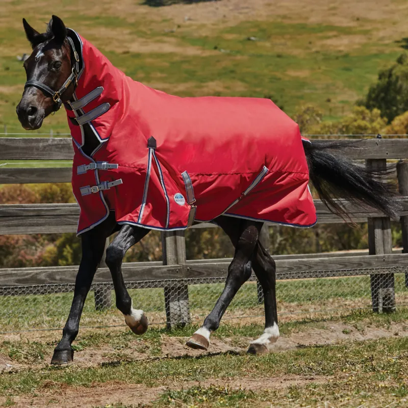 Weatherbeeta ComFiTec Classic Combo Heavy Weight Turnout Rug Red/Silver/Navy
