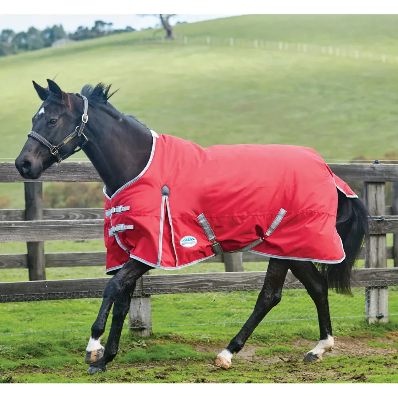 Weatherbeeta ComFiTec Classic Standard Lite Turnout Rug Red/Silver/Navy