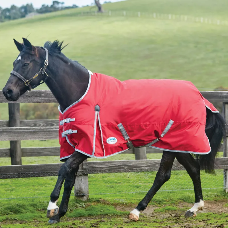 Weatherbeeta ComFiTec Classic Standard Medium Weight Turnout Rug Red/Silver/Navy
