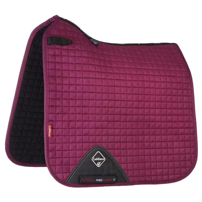 LeMieux Prosport Suede Dressage Saddlecloth Plum Large
