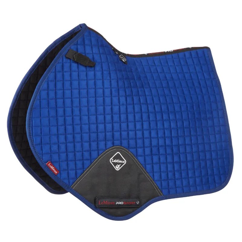 LeMieux Plain Close Contact Suede Saddlepad Benetton Blue Large