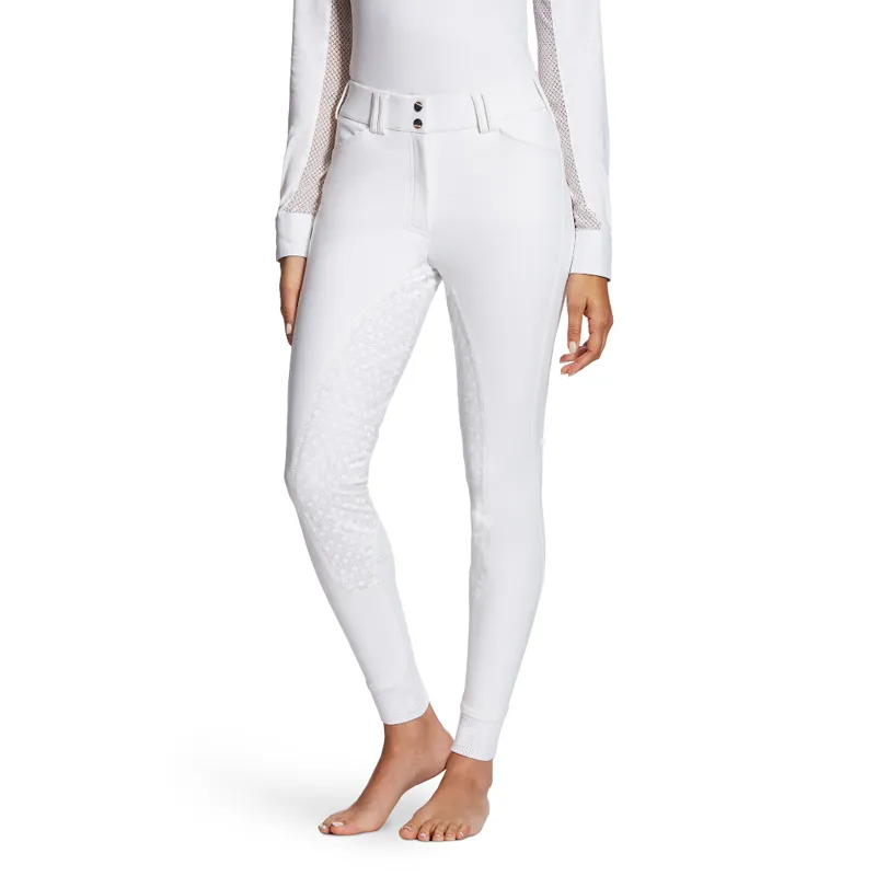 Ariat Ladies Tri Factor Grip Full Seat Breeches White
