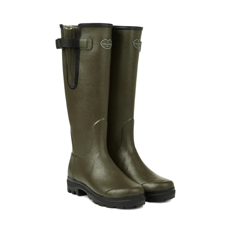 Le Chameau Ladies Vierzon Jersey Wellingtons Vert Chameau