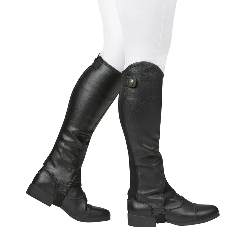 Dublin Adults Fusion Half Chaps Black