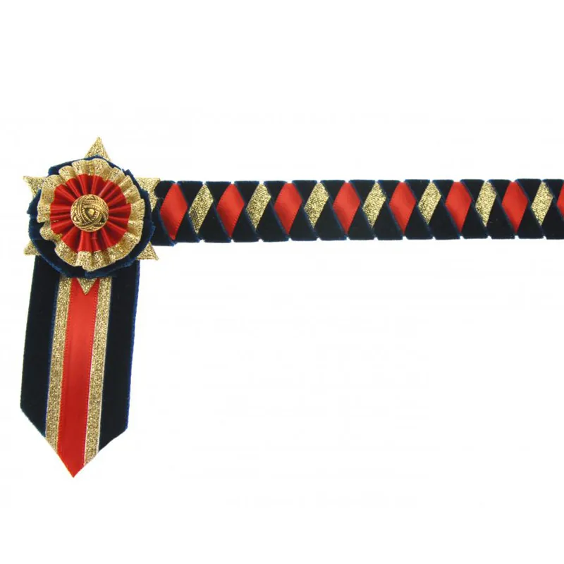 Show Quest Boston Browband Navy/Red/Gold