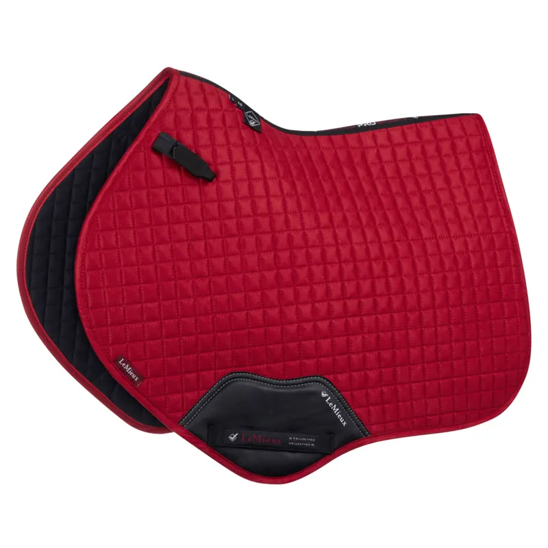 LeMieux Plain Close Contact Suede Saddlepad Chilli