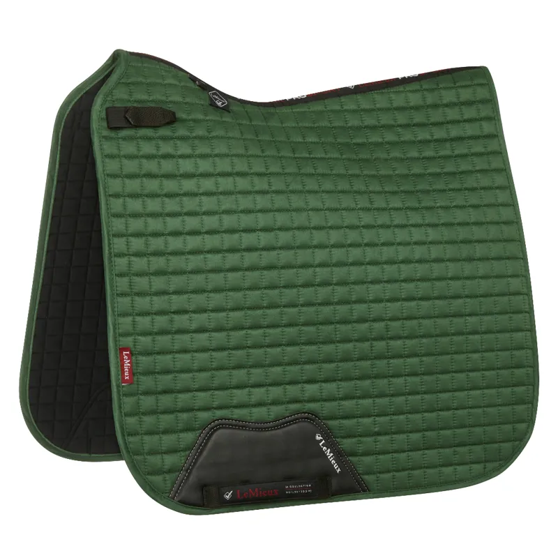 LeMieux Prosport Suede Dressage Saddlecloth Hunter Green
