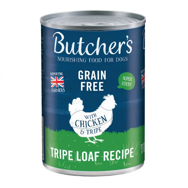 Butchers Dog Can Tripe Loaf Chicken 400g