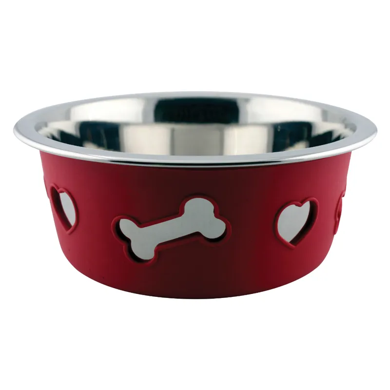 Weatherbeeta Non-Slip Silicone Dog Bowl Raspberry