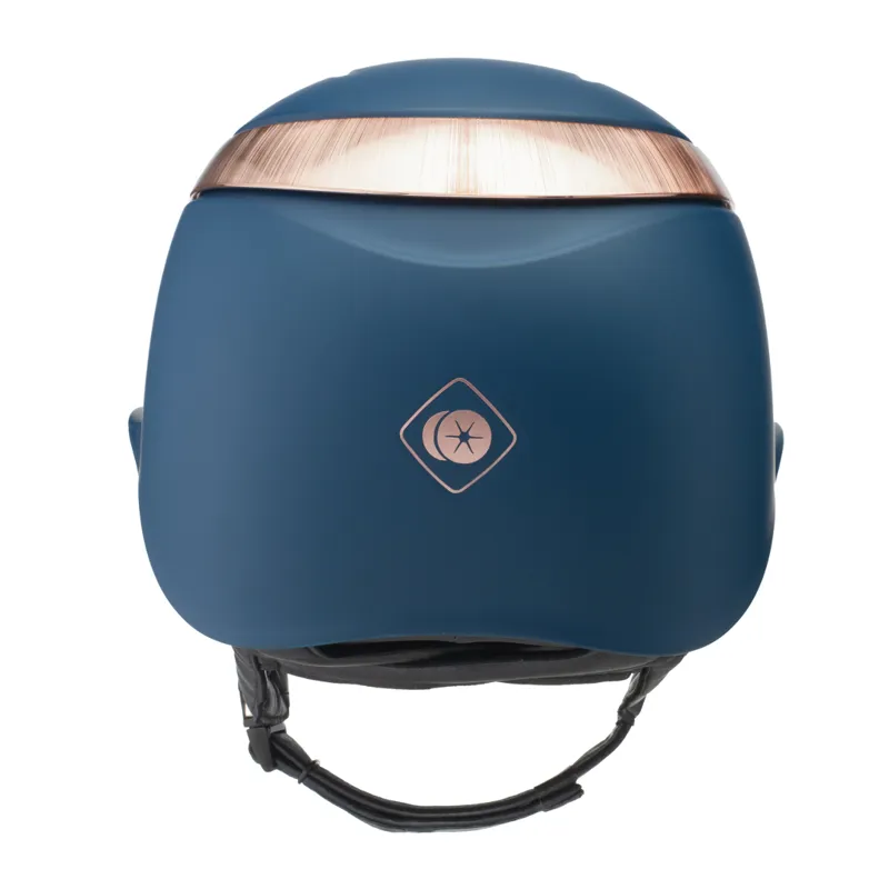 Charles Owen Halo Riding Hat Navy/Rose Gold-1