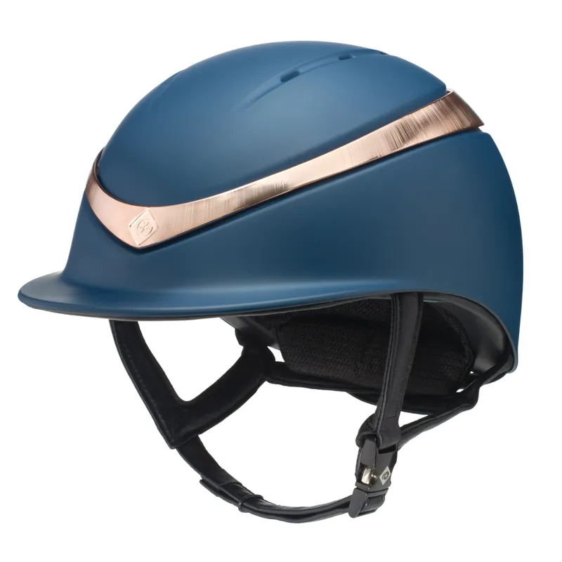 Charles Owen Halo Riding Hat Navy/Rose Gold