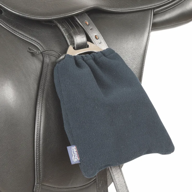 Shires Fleece Stirrup Covers Navy